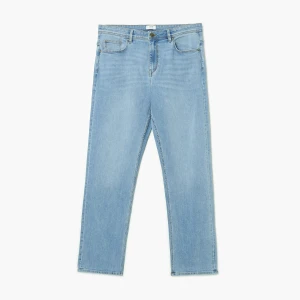 Cropp - Jeansy regular z efektem sprania - niebieski