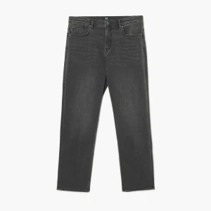 Cropp - Jeansy regular z efektem sprania - szary