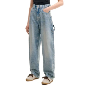 Cropp - Jeansy skater z wysokim stanem - niebieski