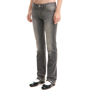 Cropp - Jeansy slim z efektem sprania - szary