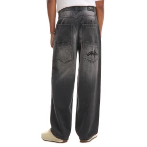 Cropp - Jeansy super baggy multipocket - szary