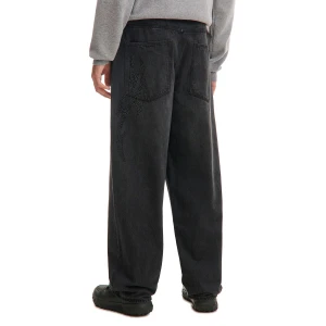 Cropp - Jeansy super baggy z cekinową aplikacją - czarny