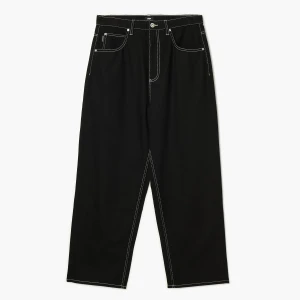 Cropp - Jeansy super baggy z efektem sprania - czarny