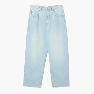 Cropp - Jeansy super baggy z efektem sprania - niebieski