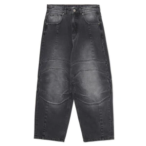 Cropp - Jeansy super baggy z efektem sprania - szary