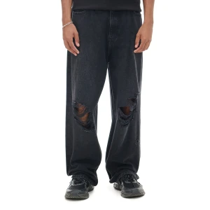 Zdjęcie produktu Cropp - Jeansy super baggy z postrzępieniami - czarny