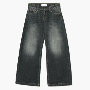 Cropp - Jeansy wide leg w stylu vintage - szary