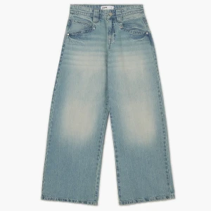 Cropp - Jeansy workwear fit z efektem sprania - niebieski