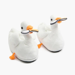 Cropp - Kapcie kaczki z nożami w dziobach - biały