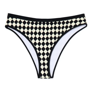 Cropp - Kąpielowe majtki z nadrukiem w kratę - czarny