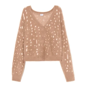 Cropp - Kardigan z guzikami i nadrukiem all over - wielobarwny