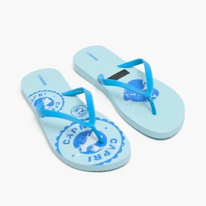 Cropp - Klapki japonki z motywem podróży - niebieski