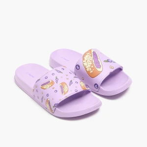 Cropp - Klapki z jagodowym motywem - fioletowy