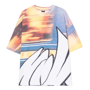 Cropp - Kolorowa koszulka boxy - wielobarwny