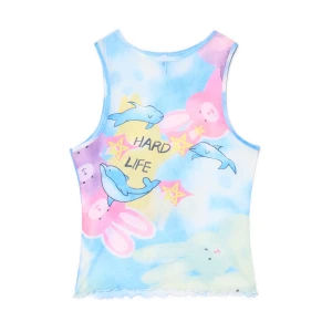 Cropp - Kolorowa koszulka na ramiączkach - wielobarwny