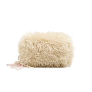 Cropp - Kosmetyczka ze sztucznego baranka - kremowy