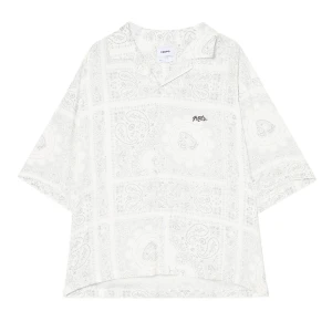 Cropp - Koszula boxy z nadrukiem all over - biały