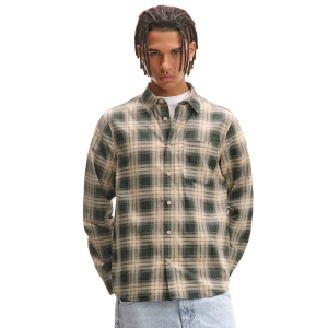 Cropp - Koszula w kratę z kieszenią - zielony