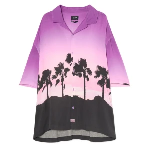 Cropp - Koszula z hawajskim nadrukiem - purpurowy