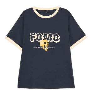 Cropp - Koszulka baby tee z napisem - szary