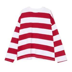 Cropp - Koszulka longsleeve w czerwone paski - czerwony
