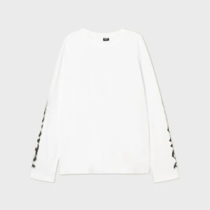 Cropp - Koszulka longsleeve z motywem graffiti - biały