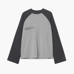 Cropp - Koszulka longsleeve z raglanowymi rękawami - szary