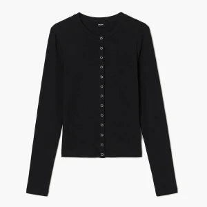 Zdjęcie produktu Cropp - Koszulka longsleeve z zapięciem na zatrzaski - czarny