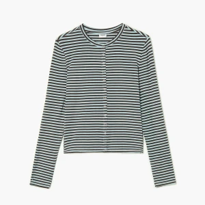 Cropp - Koszulka longsleeve z zapięciem na zatrzaski - wielobarwny