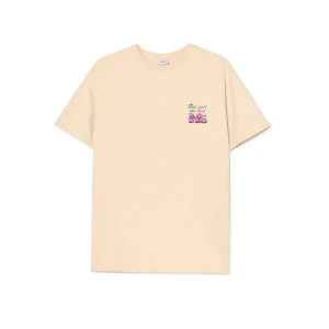 Cropp - Koszulka oversize z motywem rodeo - beżowy