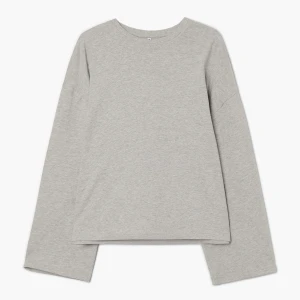Cropp - Koszulka oversize z szerokimi rękawami - jasny szary
