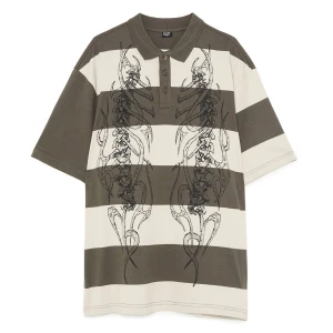 Cropp - Koszulka polo z motywem kości - szary