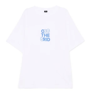 Cropp - Koszulka regular z napisem - biały