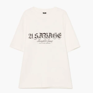 Cropp - Koszulka z 21 Savage - kremowy