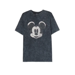 Cropp - Koszulka z efektem sprania Myszka Miki - czarny