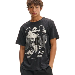 Cropp - Koszulka z grecką figurką anioła - czarny