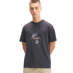 Cropp - Koszulka z klepsydrą i piorunami - szary