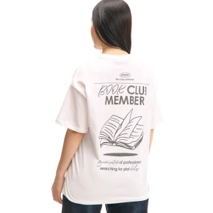 Cropp - Koszulka z książkowym motywem - biały