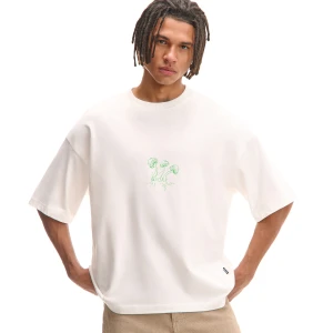 Cropp - Koszulka z motywem grzybków - kremowy