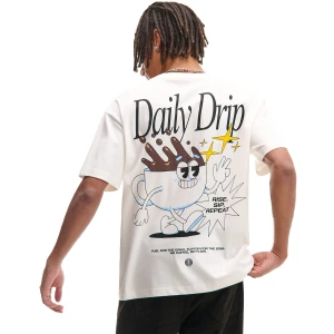 Cropp - Koszulka z motywem kawowym - kremowy