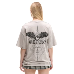 Cropp - Koszulka z motywem nietoperza - jasny szary