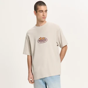 Cropp - Koszulka z motywem weekendu - kremowy