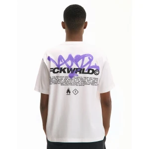 Cropp - Koszulka z nadrukiem graffiti - biały