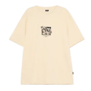 Cropp - Koszulka z nadrukiem samuraja - beżowy