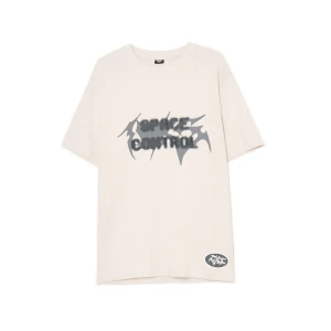 Cropp - Koszulka z nadrukiem SPACE CONTROL - jasny szary