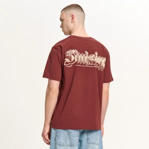 Cropp - Koszulka z napisami - brązowy