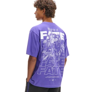 Cropp - Koszulka z roślinnym motywem na plecach - fioletowy