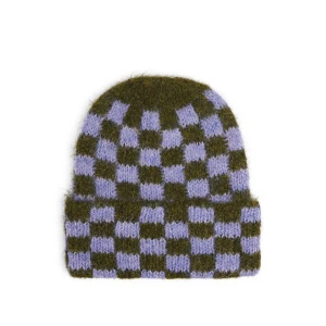 Cropp - Kraciasta czapka beanie - fioletowy