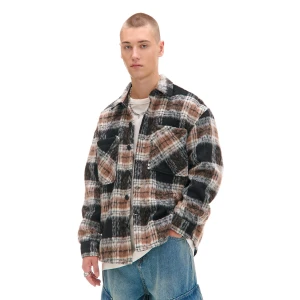 Cropp - Kraciasta koszula z miękkim wykończeniem - czarny