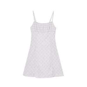 Cropp - Kraciasta sukienka mini typu babydoll - niebieski